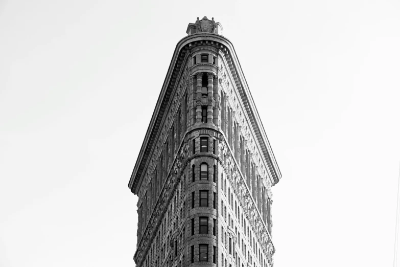 there is an upward view of the top of a building