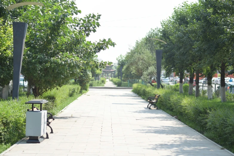 this is an image of a park bench