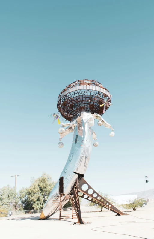 a po of an outdoor slide and a sky background