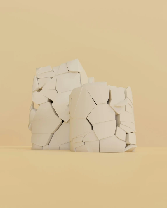 two stacks of white bowls sit on the table