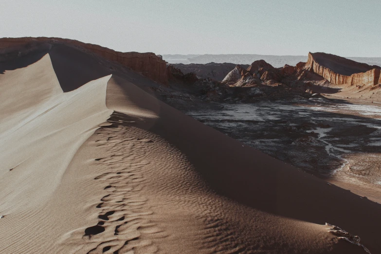 sand dunes in the middle of the desert