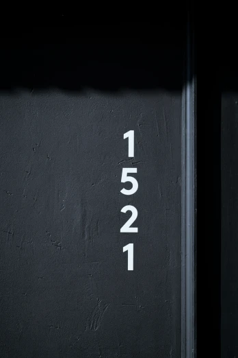 this is a door with the numbers that are painted on