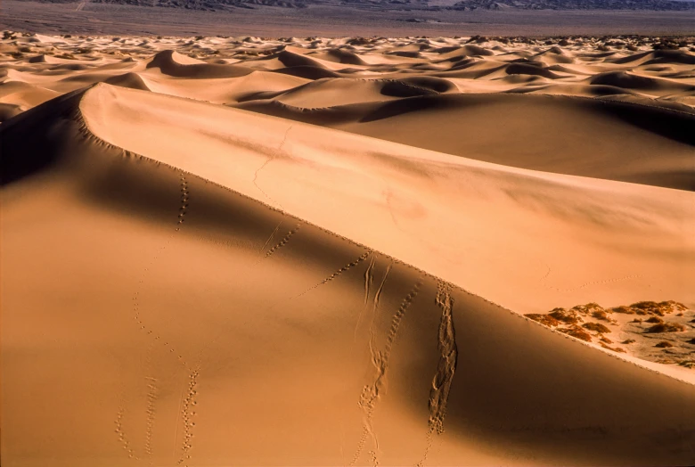 a view of some desert like landscape from above