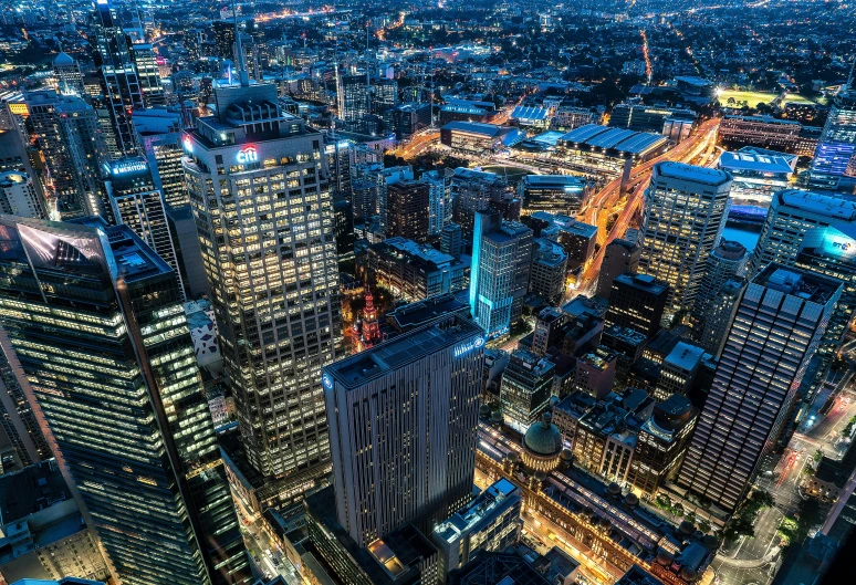 the night view of the city of london