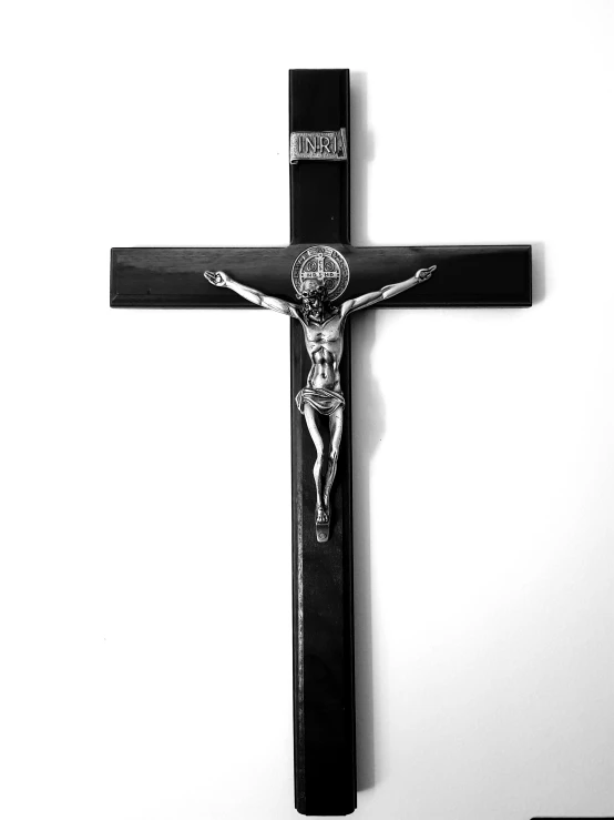 the crucifix is displayed with a white background