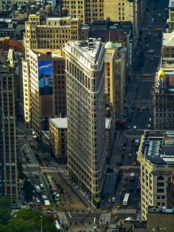 a view from a tall building in new york city