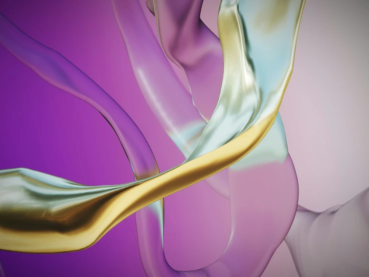 an abstract colorful art with gold and purple color