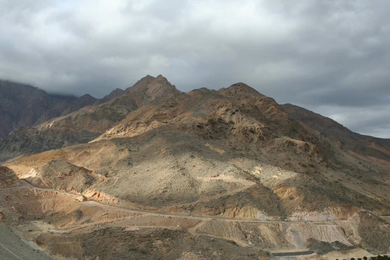 an arid mountain ridge and the surrounding area