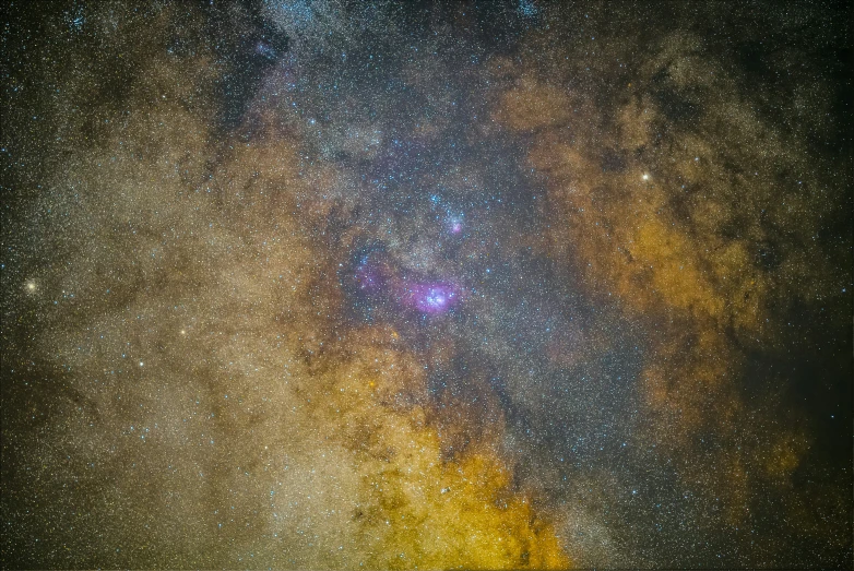 a close up view of the stars above a space