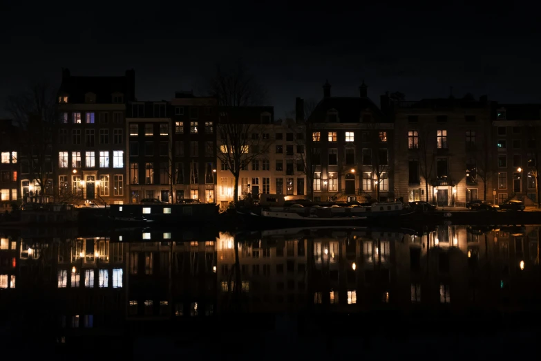 a picture of a lot of buildings at night