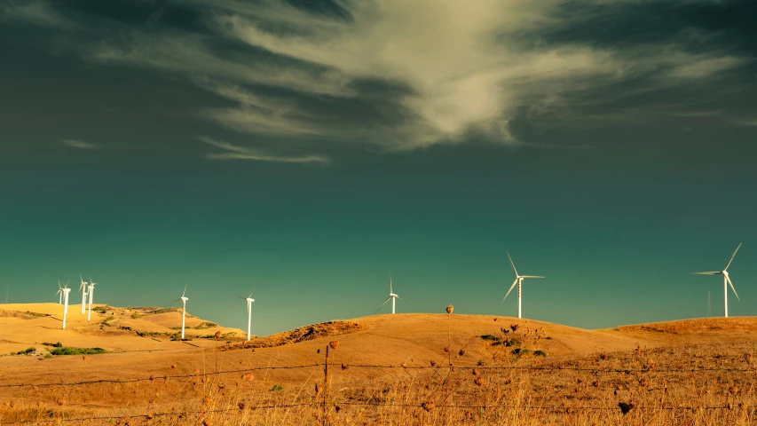 the wind farm and windmills on the hills are amazing