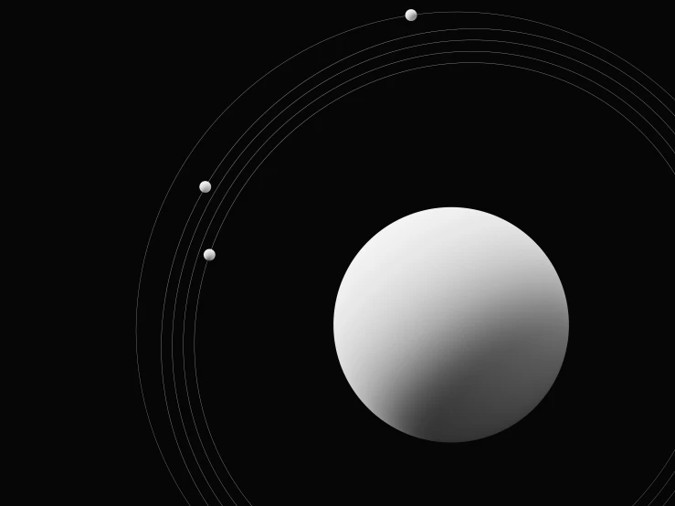 a diagram of the solar with saturn in the background