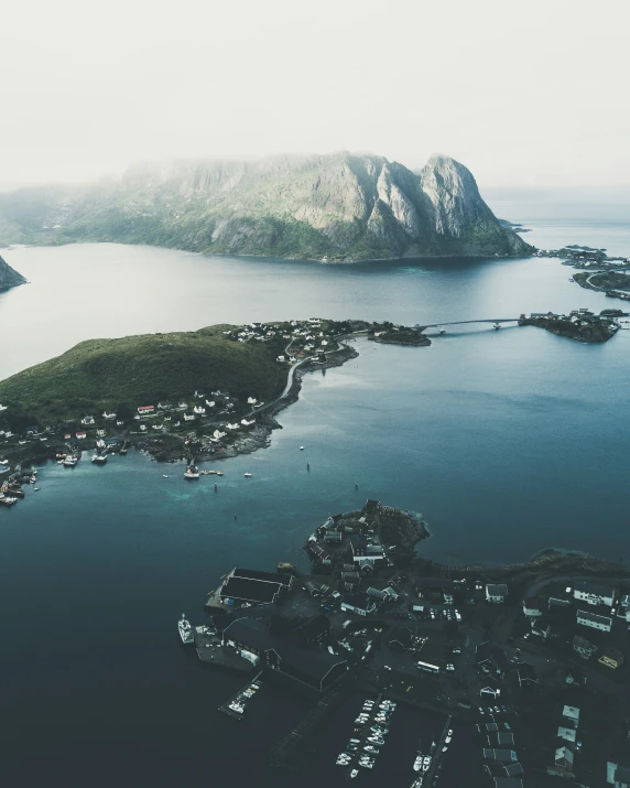 an island and a large body of water