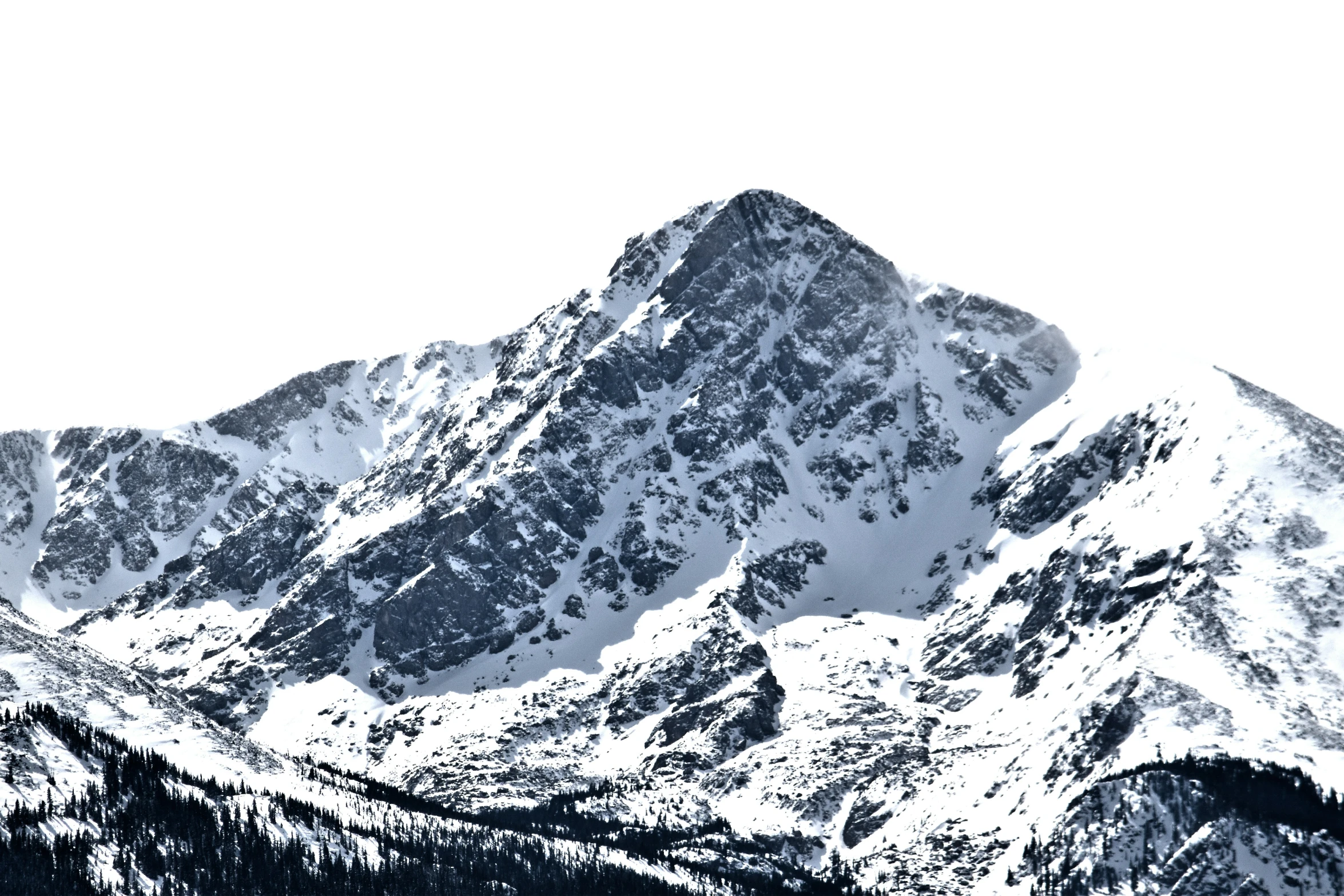 a black and white po of the mountains