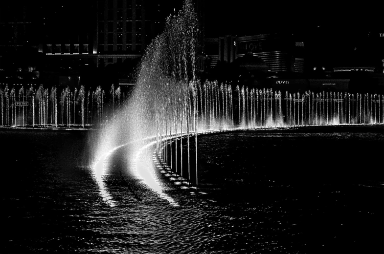 a fountain has water spouting from it