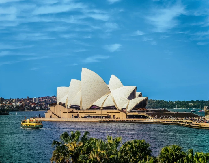 sydney harbour with the opera building in the distance