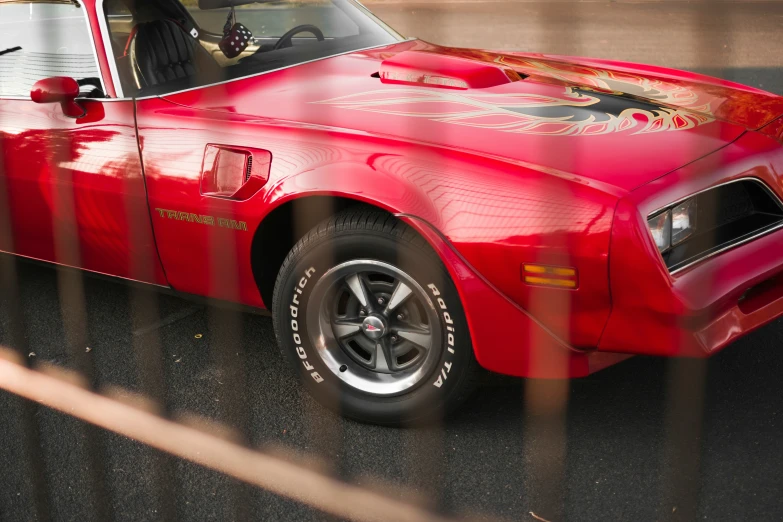 a large car with the name firetracks painted on it