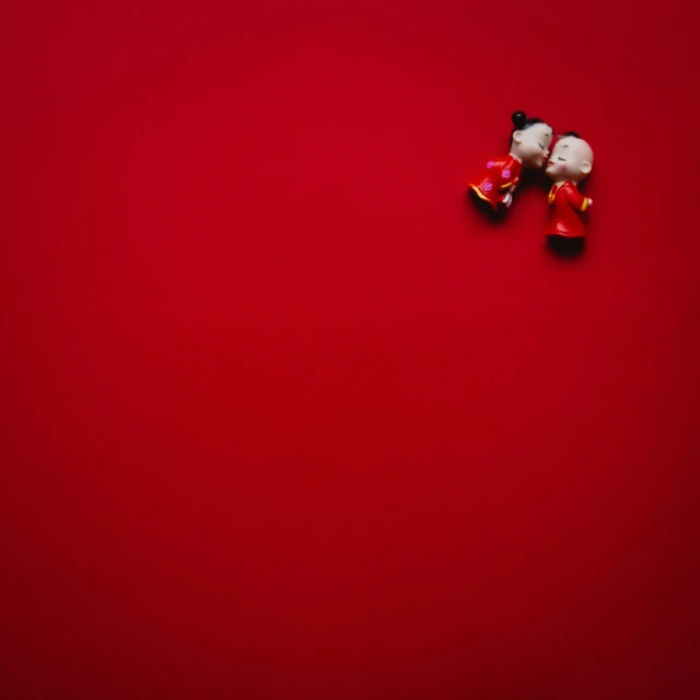 there is a pair of toys on a red surface