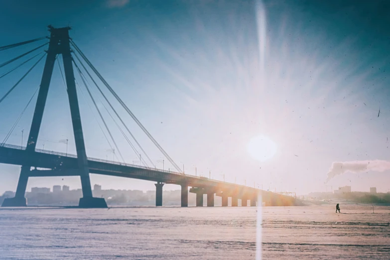 a view of an overpass at a city bridge