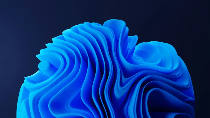 a blue piece of plastic has many swirls