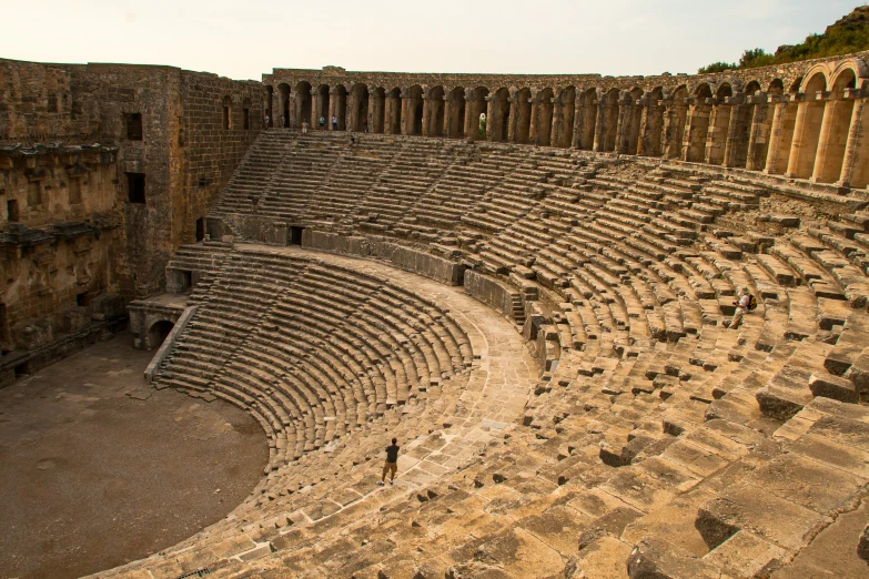 the ancient theater in turkey was built to give it an airy feel