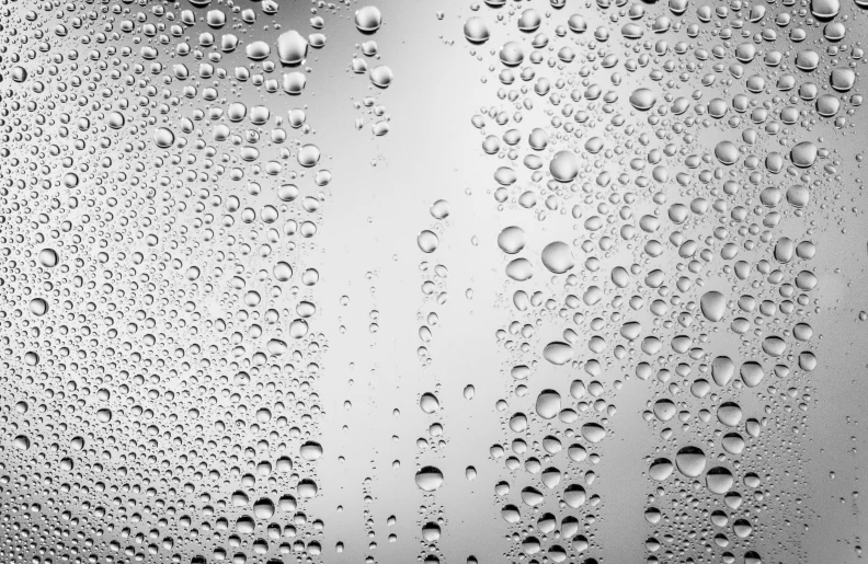 water droplets on a window glass at the top