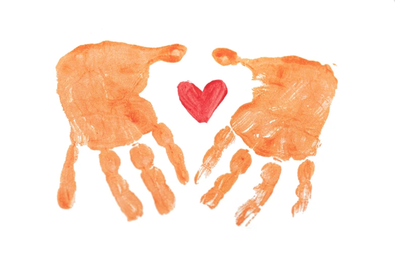an image of childrens hands that have hearts