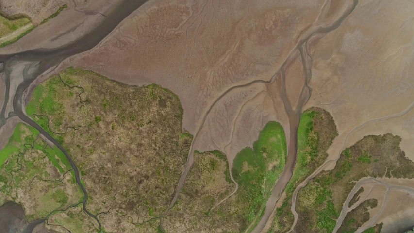 the aerial view shows what appears to be land