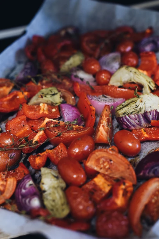 a bunch of different foods sit together on a plate