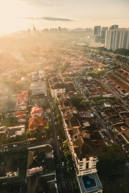 an overview of a city from high up