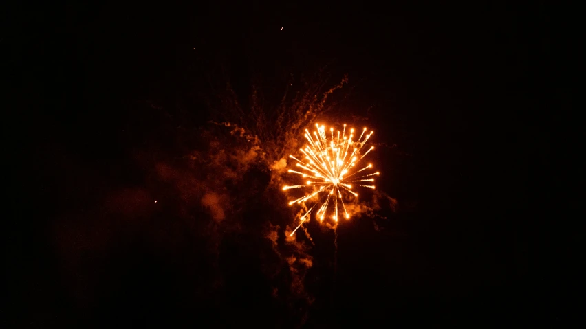 a view of a fireworks display at night