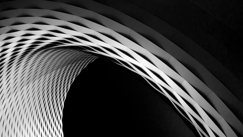 a black and white po of an arch