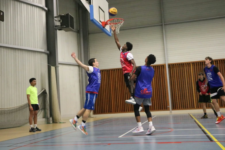 a basketball player taking a s during a game