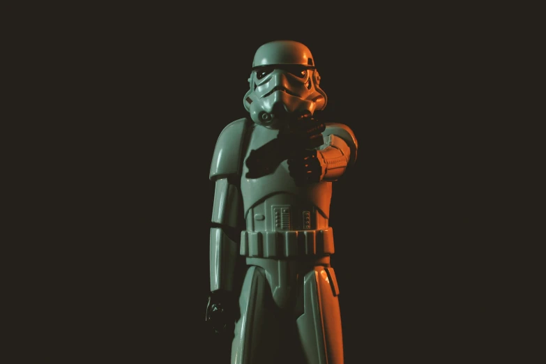 a star wars character with a helmet and gloves