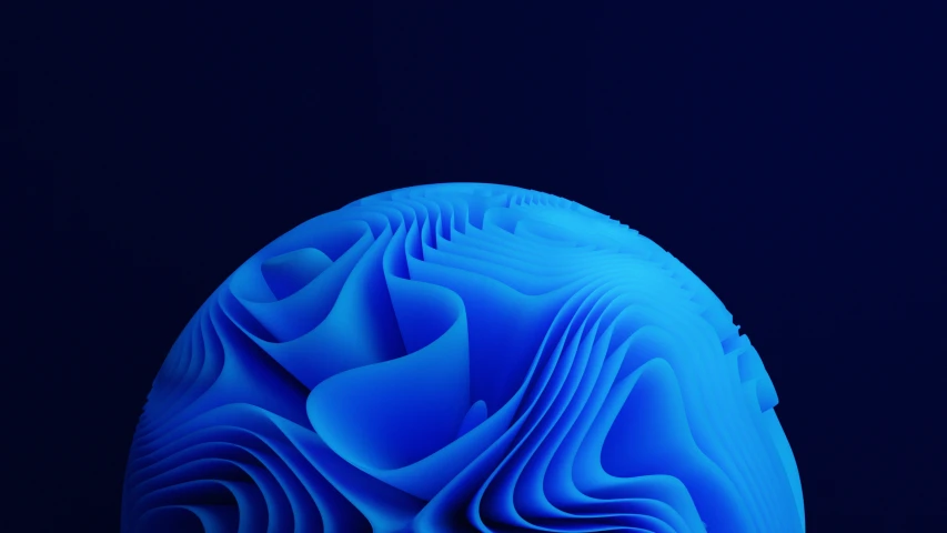 an unusual blue sculpture that is close up