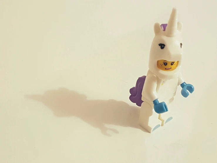 the toy bunny is on white with light blue shoes