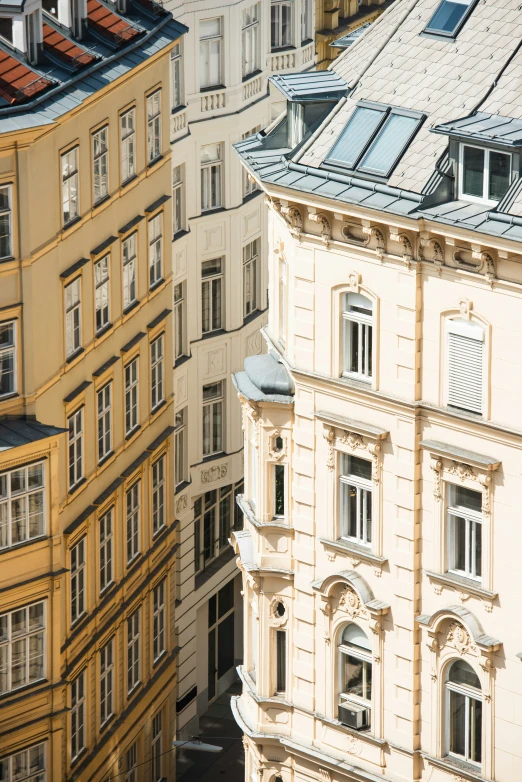 view of several buildings from a high viewpoint