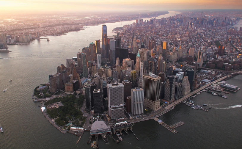 a aerial s of a city from a plane