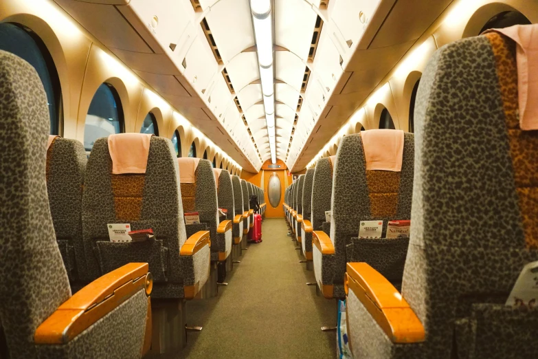 a seat view of an airplane in the aisle