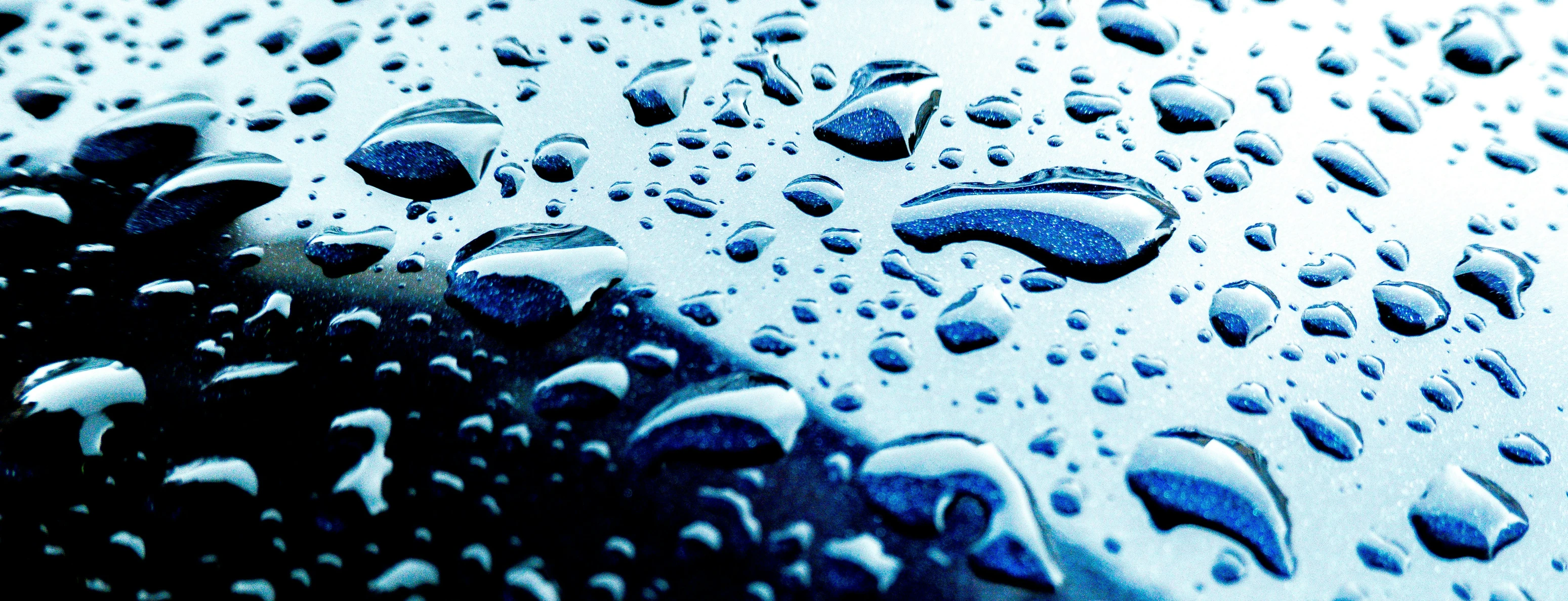 drops of water on the windows of a car