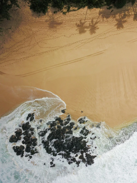 an aerial view of beachfronts and coastline in tropical area