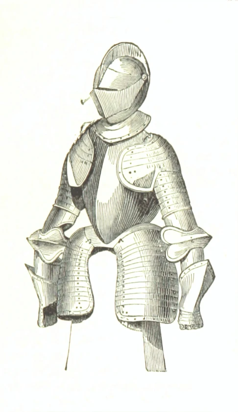 the armor worn by a knight from a book in english