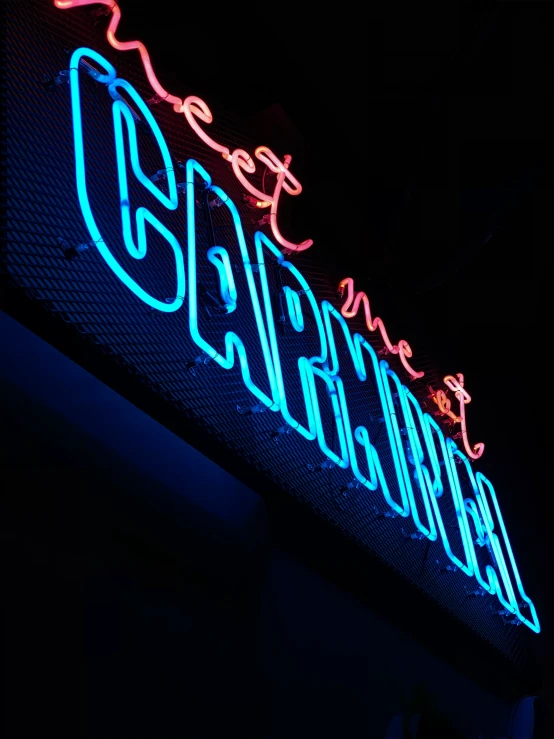 neon sign for a barber and hair salon