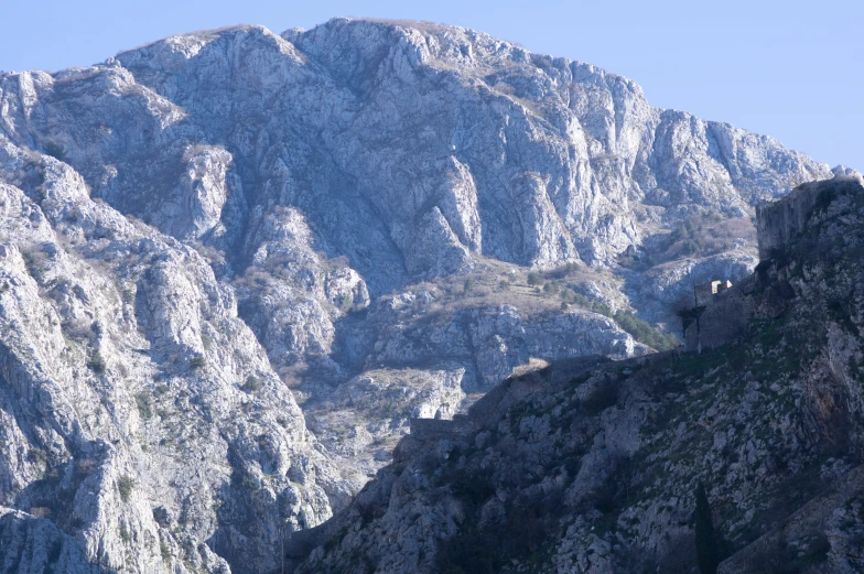 mountains and valleys with snow on them are seen in this pograph