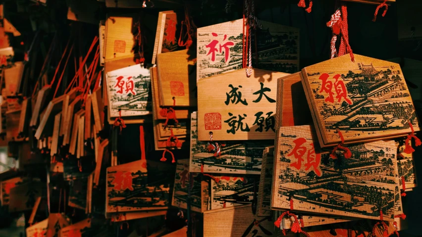 chinese items for sale in an oriental market