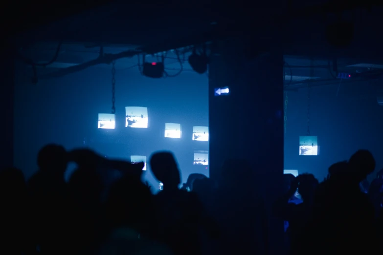 silhouette of a concert scene at a nightclub