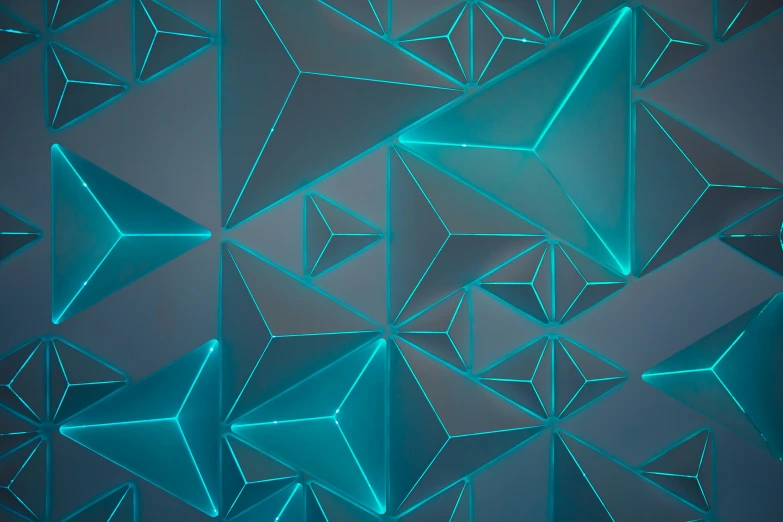 blue abstract wallpaper, with many different shapes