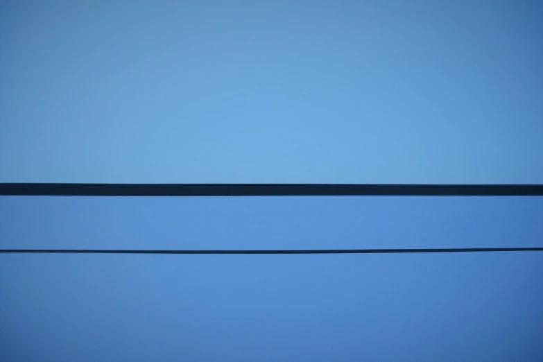 a line on the blue sky with no clouds