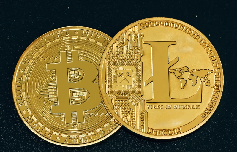 gold plated bitcoin is seen here