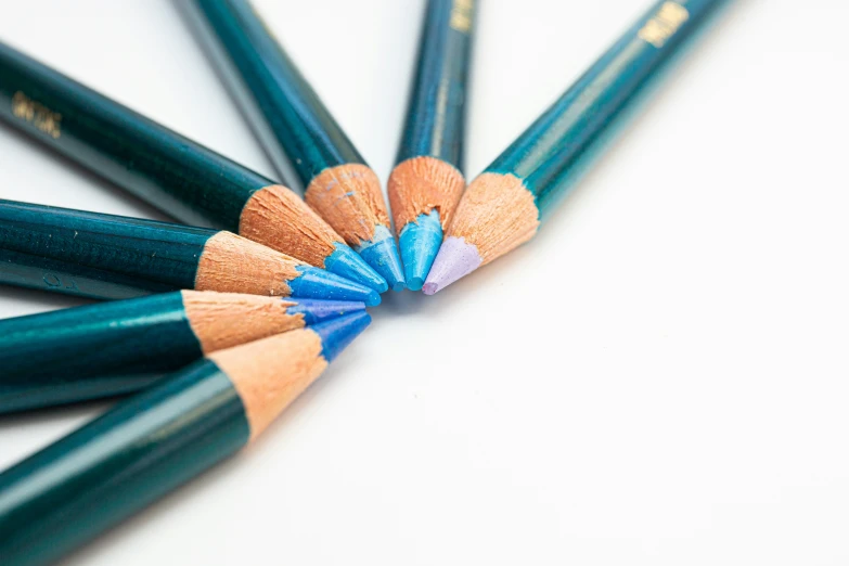 this image shows a group of pencils laying together